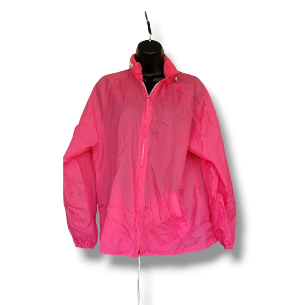 Bright Pink Vintage Sears Windbreaker
